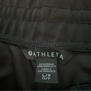 Athleta Black Wide Leg Pants Large Black Travel Minimalist Capsule Wardrobe thumbnail 2
