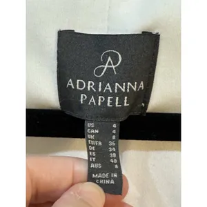 Adrianna Papell Women Pleated Layered Gown Size 4 Black And Ivory Tuxedo Dress thumbnail 6