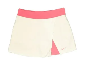 Nike Dri-FIT Tennis Skort Girls L 1 White Coral Pink Built-In Shorts Athletic thumbnail 1
