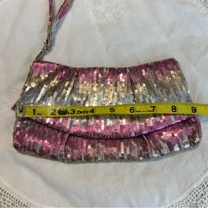 Sequined Clutch Wristlet Pink Silver Gold Prom Wedding Taylor Swift Era’s Tour thumbnail 5