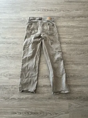 American Eagle Stovepipe Jeans Womens 2 Brown Taupe High Rise Straight Stretch thumbnail 9