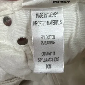 Agolde 27 Toni Slim Straight Jeans White Stretch Denim A133-1085 Minimalist thumbnail 9