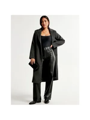 Abercrombie & Fitch the loose high rise faux leather black pant size 25 thumbnail 4