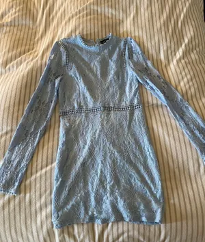 Pretty Little Thing Blue Lace Dress thumbnail 1