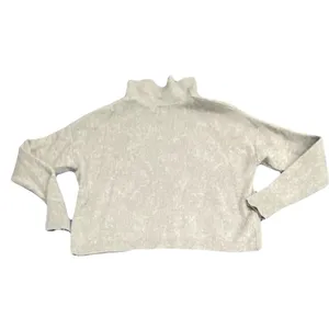 A New Day Ribbed Collared V Neck Cozy Gray Sweater Medium thumbnail 2