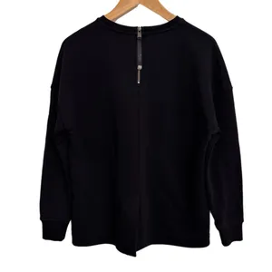 BARBOUR Modern Heritage Sweatshirt Pullover Women’s Sz 4 Small Black Back Zip thumbnail 5