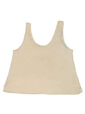 Madewell Knit Sweater Tank Top Ivory Cream Size L Style MN2957 thumbnail 2