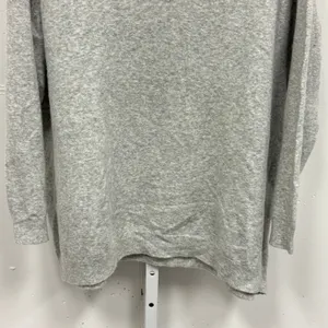 Zara The Maternity Mood Oversized Knit Chunky‎ V-neck Sweater 9919/102/803 Gray thumbnail 4