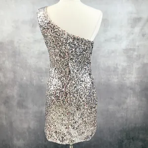 Womens Sequin Dress Large Asymmetrical Cocktail Party Formal Y2K Night Out NYE thumbnail 4