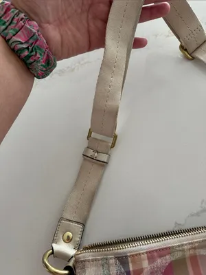 Vintage Coach Plaid Signature C Optic Canvas Shoulder/Crossbody Bag thumbnail 16