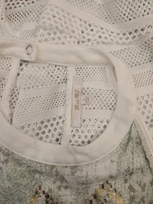 Miss Me White Tank Top Embellished With Rhinestones L thumbnail 3