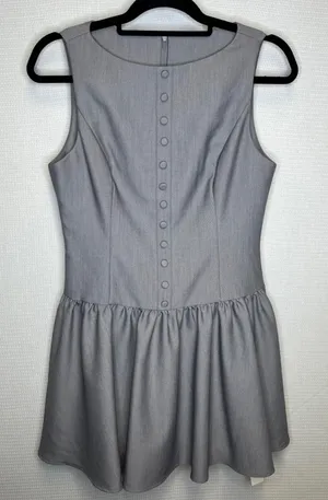 Commense Grey Sleeveless Peplum Mini Dress OA241205019 Medium Business Casual thumbnail 1