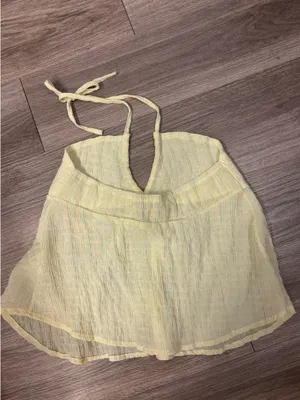 Yellow Halter Tank Top Size M thumbnail 2