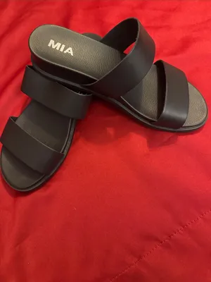 MIA Black Double Band Slide Sandals thumbnail 4