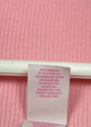 Victoria's Secret Henley tank top Size Small Pink Ribbed Lace Coquette Feminine thumbnail 5