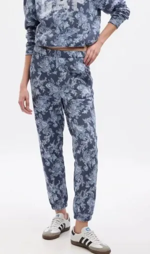 Gap × LoveShackFancy‎ Floral Joggers Blue Small Limited Edition Rare thumbnail 1