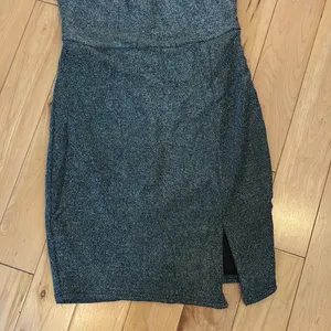 Lulus asymmetrical thin strap lightly lined black glitter dress thumbnail 6