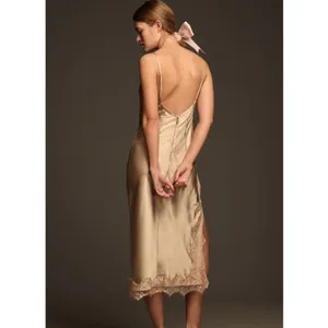 Anthropologie By Asymmetrical Lace Slip Dress thumbnail 2