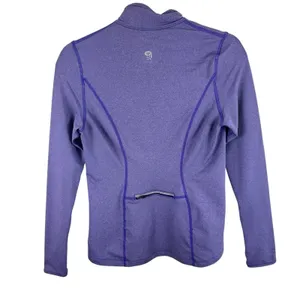 Mountain Hardwear Purple Mock Neck 1/4‎ Zip Athletic Pullover Zip Pocket Size S thumbnail 2