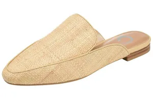 NWT Journee Collection Akza Slip-On Square Toe Mule Flats Beige Brown 7.5M thumbnail 1
