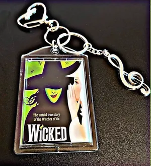 *30off3* Wicked Double Sided Keychain. Musical Theater Fan Will Love Their Gift. thumbnail 1