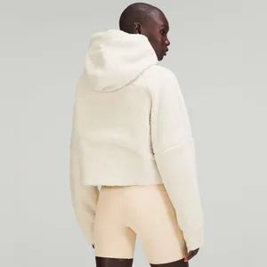 Lululemon Scuba Oversized Half-Zip Fleece Hoodie White Opal thumbnail 3