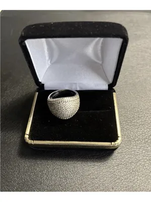 925 Sterling Silver Cubic Zirconia Dome Ring, Size 8 thumbnail 3