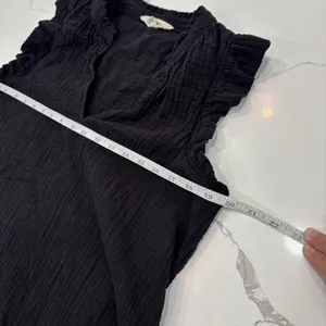 Boden Dress Womens Size 8 Black Muslin Crinkle Gauze Sleeveless Short thumbnail 6