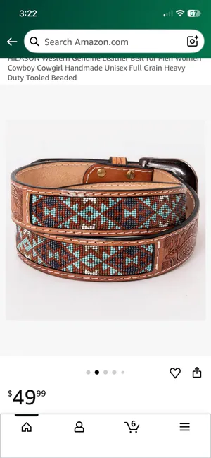 Hilason belt Brown Size 40 thumbnail 2