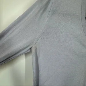 Club Monaco blue sweater size medium 100% extra fine merino‎ wool quiet luxury thumbnail 5