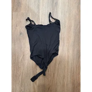 Suuksess Black Adjustable Strap Scoop Neck Thong Bodysuit Womens Size S thumbnail 3