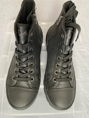Blowfish Malibu 4Earth Black Lug Sole Combat Boots Fits US 8 Monochromatic thumbnail 3
