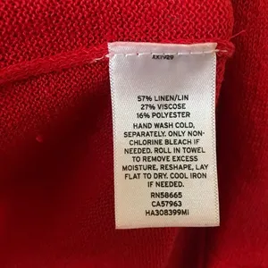 Halogen linen blend knit open front long cardigan size‎ M thumbnail 7
