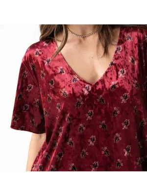 Natural Life Red Velvet Dress size L thumbnail 3