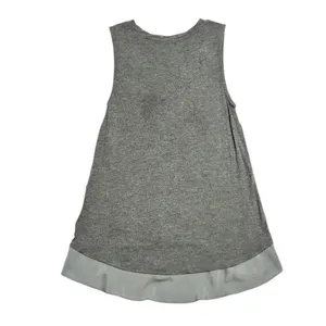 Banana Republic Grey Sleeveless Flounce-Hem Tank Top Size X-Small thumbnail 6