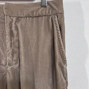 Gap Pants Women 4 Gray Velvet‎ Velour Wide Leg Pants Pockets Mid Rise Classic thumbnail 6