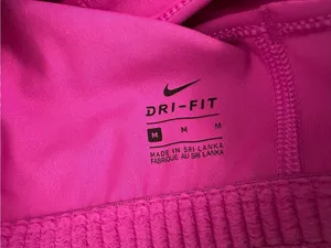 Peloton Hot Pink Racerback Sports Bra with Black Logo thumbnail 3