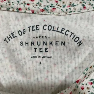 Aeropostale OG Tee Collection Floral Shrunken Baby Tee Size Large Y2K thumbnail 5