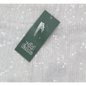 NWT Wild Fable Womens Mid-Rise Wide Leg Holiday Sequin Pants 91904442 Gray S thumbnail 4