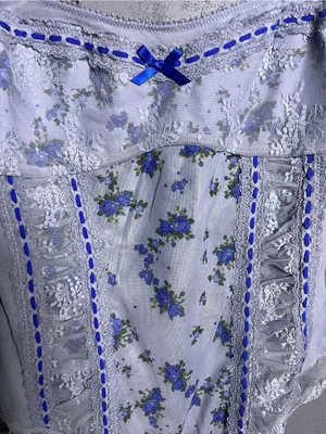 FREE PEOPLE Sara Corset Bodysuit in Blue Combo in Size Medium. thumbnail 6