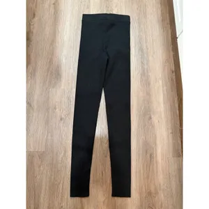 Fear of God Essentials Womens Black Ribbed Knit High Waisted Leggings Large 3637 thumbnail 3