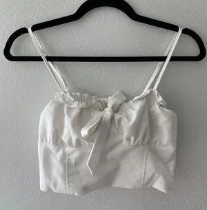 Lottie Moss White Bow Top thumbnail 4