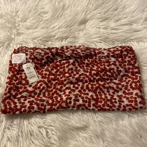 Scarf brand new Gameday girl stuff all crimson /why dot scarf long 36” wide 19” thumbnail 2