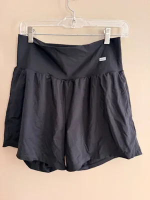 Halara L long Womens High-Waist Black Athletic Shorts With Built-In Shorts Size thumbnail 3