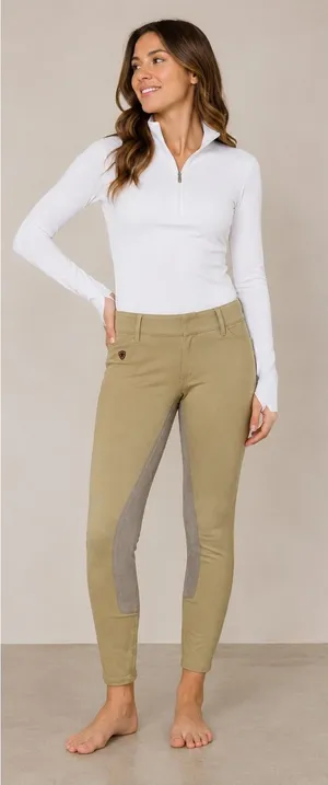 Ariat Sport Women Tan Full Seat‎ Equestrian Riding Breeches Pants 32R RN105037 thumbnail 1