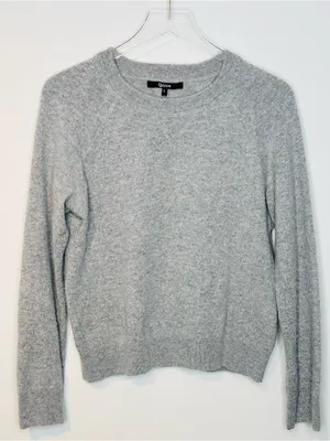 Quince Women's Gray Cashmere Crewneck Sweater Top thumbnail 10