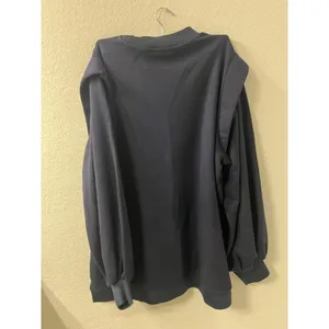 TED BAKER Womens‎ Oversized Sweatshirt Jumper Size 5 Navy Blue Viscose thumbnail 2