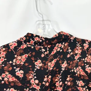 VTG Basic Editions Dress Size 10/12 Black Floral Sleeveless 90s Y2K Modest‎ 1767 thumbnail 5
