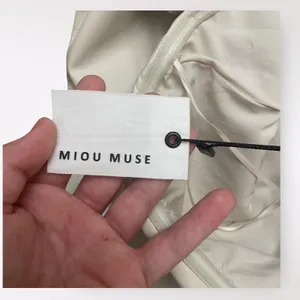 Miou Muse Cream Faux Leather Bow in back Strapless Short‎ Dress NWT Size S thumbnail 7