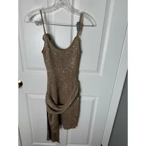JLUXLABEL Gold Golden Dusk Sequin Dress S thumbnail 7